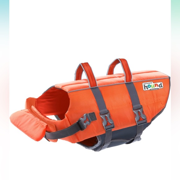 NWOT Outward Hound Graby Splash Orange Dog Life Jacket Sz Medium - Picture 5 of 9
